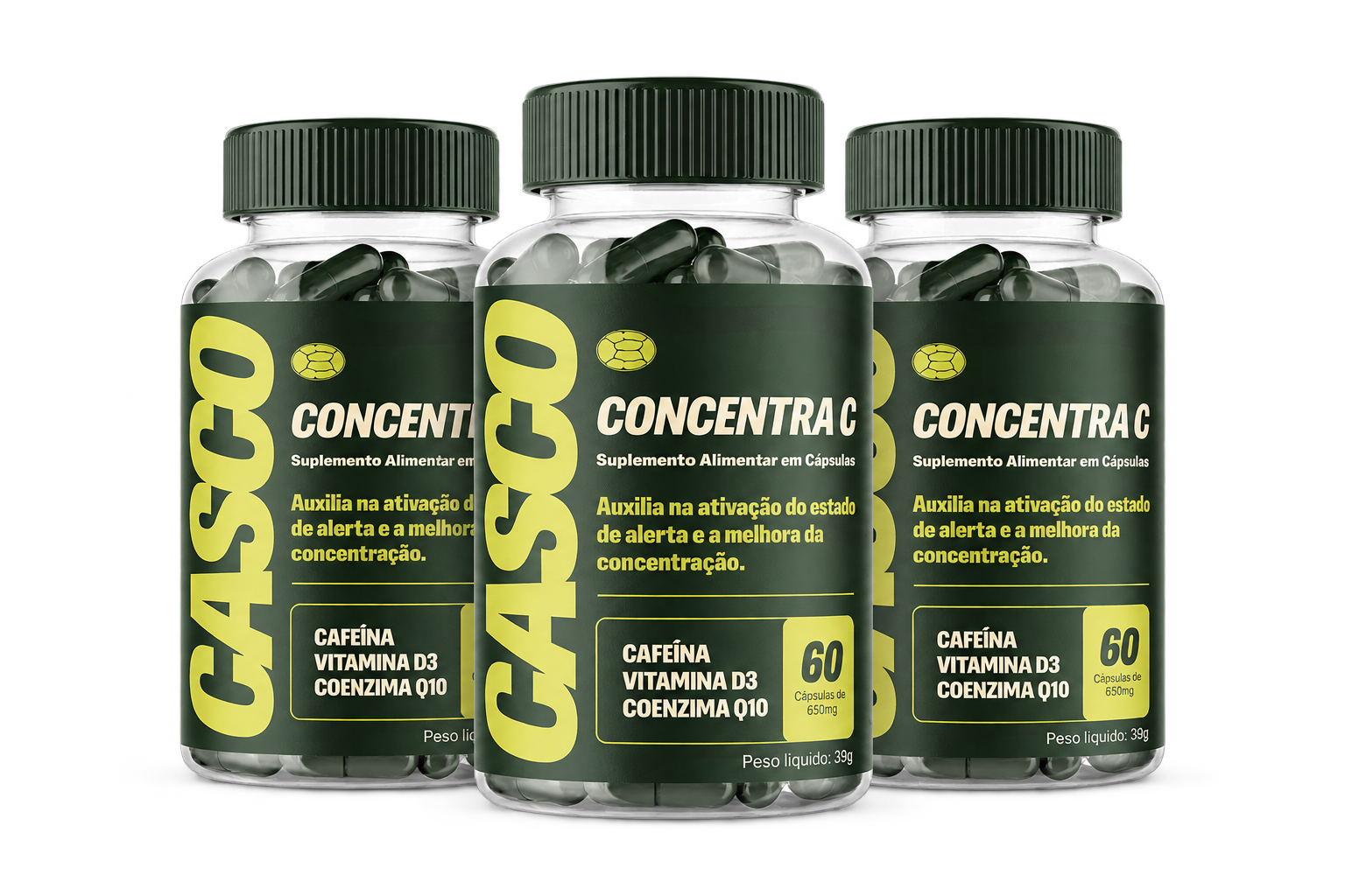 Kit com 3 potes de Concentra C